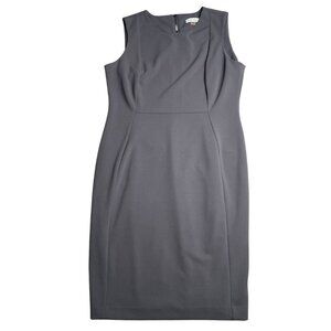 NWOT Calvin Klein Grey Sleeveless Sheath Shift Dress, 14